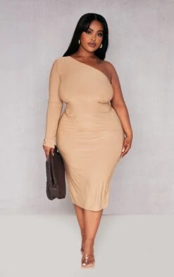 Plus Stone Slinky One Shoulder Midi Dress -Goremje Style d0fe3e876757a93a1796d01ca5fb6cc763db86b9 cnd2775 3