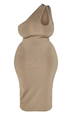 Plus Khaki One Shoulder Cut Out Midi Dress -Goremje Style d1153acb34ee58bc8c2667e07e6d8cee2a766b6a cnd2477 5