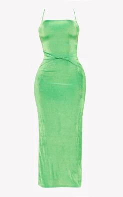 Shape Emerald Green Textured Slinky Knot Overlay Maxi Dress -Goremje Style d11f547ac9eb19439801f9949e643c624e839953 cna2302 6