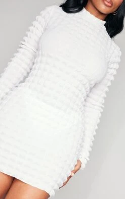 Shape Cream Bubble Textured Cut Out Back Mini Dress -Goremje Style d35017fc394a177c5eee352529a5af482e4dd73d cnd2735 4