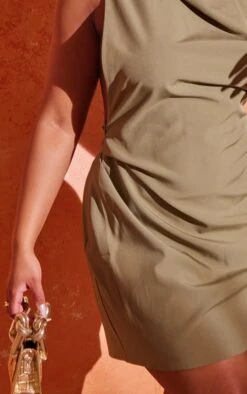 Plus Khaki High Neck Cowl Backless Bodycon Dress -Goremje Style d3905d5eee8e99a40c2b1d8e41cf4215a5a8345e cne1024 4