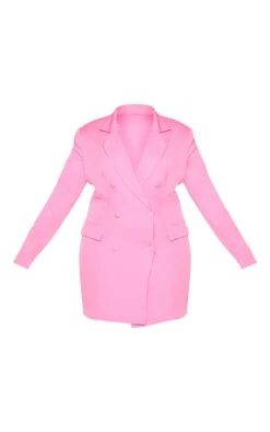 Plus Hot Pink Double Breasted Structured Blazer Dress -Goremje Style d53123e10c9dc2ebf9ac9222d208bd36b4a140fa cmq1105 6