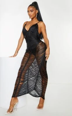 Shape Black Fringe Detail Midaxi Dress -Goremje Style d580d1d8f3da5afb1137097ac50a6df3bf09dc58 cmq4277 4