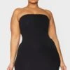 Plus Black Basic Jersey Bandeau Bodycon Dress -Goremje Style d65f6c98a960d22609aced1baaee204f86e7082e CMZ1124 1