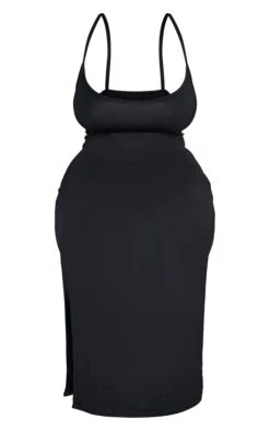 Plus Black Jersey Split Midi Dress -Goremje Style d7178f3e062c3420929fbf3ec19a1b3fd3e95266 cml2261 6