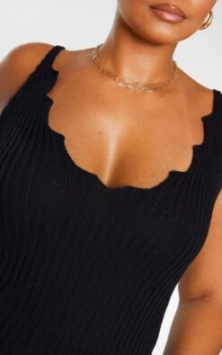 Plus Black Knit Scallop Edge Detail Bodycon Dress 10 Plus Black Knit Scallop Edge Detail Bodycon Dress -Goremje Style d8f2b9934b9ffe14d030ef09dd681859d6937035 cmn5900 4