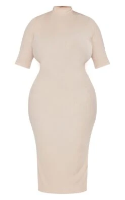 Plus Stone Rib High Neck Half Sleeve Midaxi Dress 11 Plus Stone Rib High Neck Half Sleeve Midaxi Dress -Goremje Style dbc0a1b252a5992512a12bc1c97774d980a62fba cnc2224 5