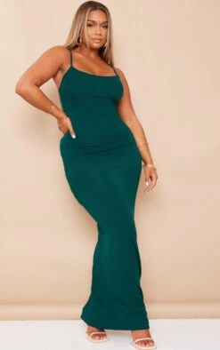 Shape Bright Green Jersey Strappy Maxi Dress