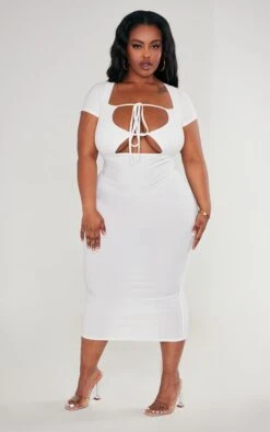 Plus Cream Soft Touch Jersey Cut Out Bust Midi Dress -Goremje Style dcef6021cbf7285c55712640ce7f430c07be6171 cnd4810 3