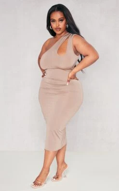 Plus Taupe One Shoulder Cut Out Midaxi Dress 10 Plus Taupe One Shoulder Cut Out Midaxi Dress -Goremje Style dd748384381c6309f5a7c701fc22f122d75f5763 cnd2476 1