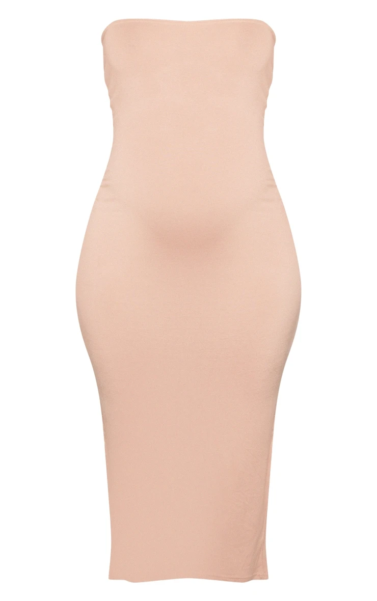 Maternity Camel Jersey Bandeau Midaxi Dress 7 Maternity Camel Jersey Bandeau Midaxi Dress - Image 5