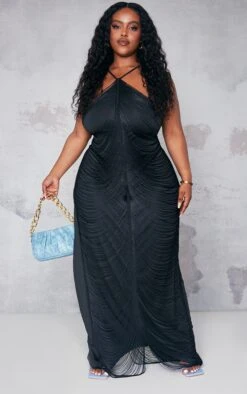 Plus Black Tassel Distressed Low Back Maxi Dress -Goremje Style e1913bec7ea618cd15c243b10d0f6bab444eba3e cna7409 3