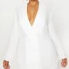 Plus White Oversized Blazer Dress -Goremje Style e1ad80a12e7b47f4b766af1cf503c82a201e3537 CLX2936 1