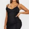 Shape Black Chiffon Plunge Ruched Bodycon Dress -Goremje Style e3c4779d68a20c19822168daeb9d4e657487a6ab cmn8622 1