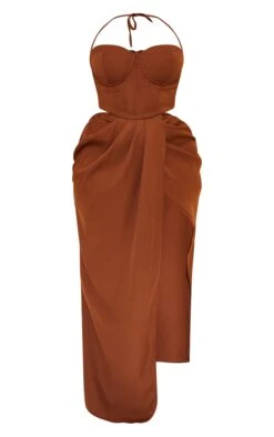 Plus Chocolate Corset Ruched Maxi Dress -Goremje Style e4351c771b0992fc0134c3dd5addf6b27fb6f1ed cmu5484 6