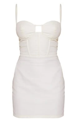 Petite Cream Corset Strappy Mini Dress -Goremje Style e47afe675282990a3c3c1e0eaf4063392e25b490 cne3065 5