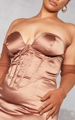 Plus Mocha Satin Corset Midi Dress 10 Plus Mocha Satin Corset Midi Dress -Goremje Style e65919360e9c6479463c19e33ddd24ad672d421f cna8287 4