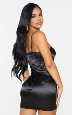 Petite Black Satin Strappy Straight Neck Bodycon Dress 10 Petite Black Satin Strappy Straight Neck Bodycon Dress -Goremje Style e6a5ec7dec77411f5843ffa2603bb463f0942c32 clu9974 3