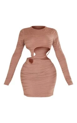 Shape Mocha Textured Jersey Cut Out Bodycon Dress 11 Shape Mocha Textured Jersey Cut Out Bodycon Dress -Goremje Style e90aea32d20b71fed691a76892aeaf1978e0965d cne3625 5