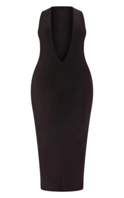 Shape Black Slinky Plunge Sleeveless Midaxi Dress -Goremje Style e9466c7480ee802fa996477c71b547a22710684f cna6147 5