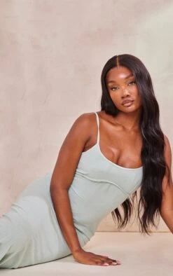 Tall Sage Linen Look Underbust Midaxi Dress -Goremje Style ecdfff8d6b18c2a1f2ec184a378ce7ce8edda2f0 cne3064 4