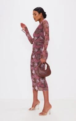 Tall Pink Floral Print Ruched Midaxi Dress 9 Tall Pink Floral Print Ruched Midaxi Dress -Goremje Style efa8259a8fdc790a7baa747139366bf40b85b1bb cnd3441 3