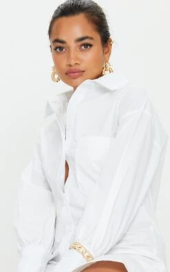 Petite White Oversized Cuff Shirt Dress -Goremje Style f0fb71335555d47ceaa606cf155d72761bb12a30 cmm2394 4