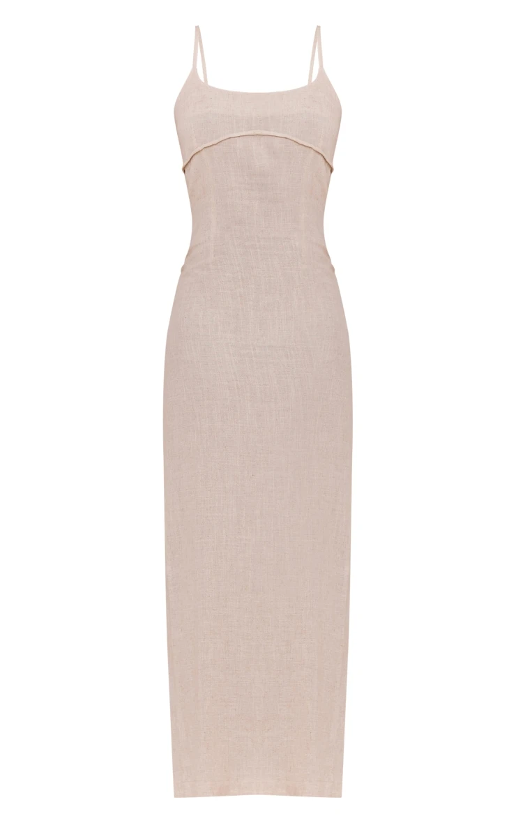 Tall Stone Linen Look Underbust Midaxi Dress 7 Tall Stone Linen Look Underbust Midaxi Dress - Image 5