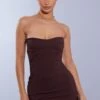 Petite Chocolate Lace Up Detail Fitted Bodycon Dress -Goremje Style f295e25061b83d8fa9136903bc21e0c9374c48a6 cnd4173 1