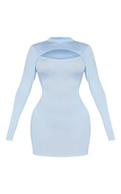 Shape Baby Blue Jersey Cut Out Long Sleeve Bodycon Dress -Goremje Style f2c3ff001ff119feca527c44c97e3e1288d2e377 cnd2679 5