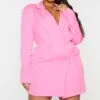 Plus Hot Pink Double Breasted Structured Blazer Dress -Goremje Style f2dfdf7752cab8210db78166a155a726815391f0 cmq1105 1