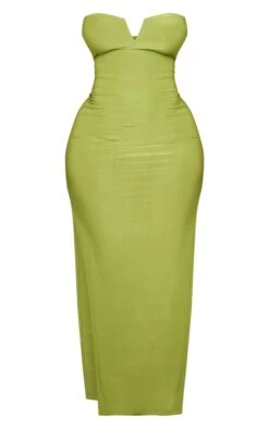Shape Olive Slinky V Bar Midi Dress -Goremje Style f33ead32b89900286d6673cb570f14b62782dca8 cne0489 5