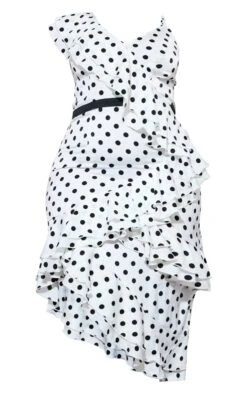 Plus White Polka Dot Ruffle Detail Midi Dress -Goremje Style f543f4e7c7bba062f954087411a57bfdfacf41c1 cnd4879 5