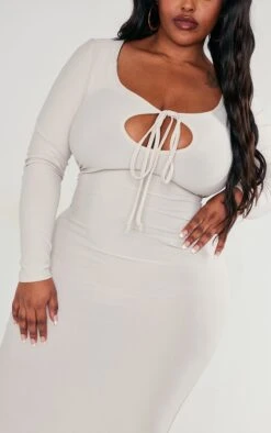 Plus Stone Soft Touch Tie Front Long Sleeve Dress 10 Plus Stone Soft Touch Tie Front Long Sleeve Dress -Goremje Style f7011d62975ce627c3db54d564a33ab723cf0d62 cnc9610 4