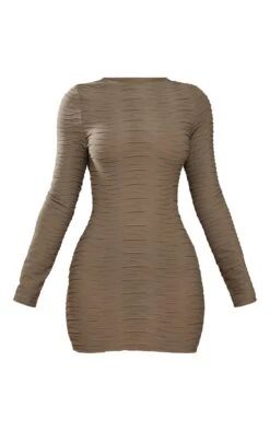 Petite Olive Textured Crew Neck Long Sleeve Bodycon Dress 11 Petite Olive Textured Crew Neck Long Sleeve Bodycon Dress -Goremje Style f78f36dbd38fe47bb1cb80147db43132346c1b55 cnd4376 5