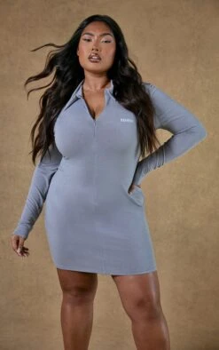 Renew Plus Grey Zip Up Plunge Bodycon Dress 9 Renew Plus Grey Zip Up Plunge Bodycon Dress -Goremje Style f7ab735cb3a8fbd2556ce287849cdf1657ebc1ce cnc1146 3