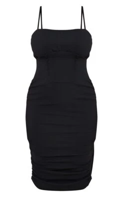 Shape Black Ruched Bust Midi Dress -Goremje Style faa49d1d44d04fcf9c9e2493f1e3d1ea98279e90 cna2834 5