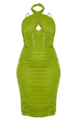 Plus Olive Mesh Cross Front Corset Detail Midi Dress -Goremje Style fb466f8c121fddde7b59c529afdd0832bfb34826 cmt8451 6