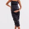 Maternity Black Sequin Cowl Neck Dress