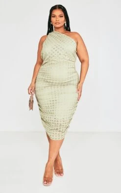 Plus Sage Green Broderie Anglaise Ruched Midi Dress 11 Plus Sage Green Broderie Anglaise Ruched Midi Dress -Goremje Style ffe6d39c0548557a9729b445019cf4693bc1394c cnd5029 1